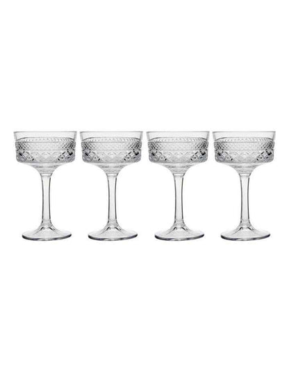 Speakeasy Coupe Glass 280ml Set of 4 Gift Boxed in Clear