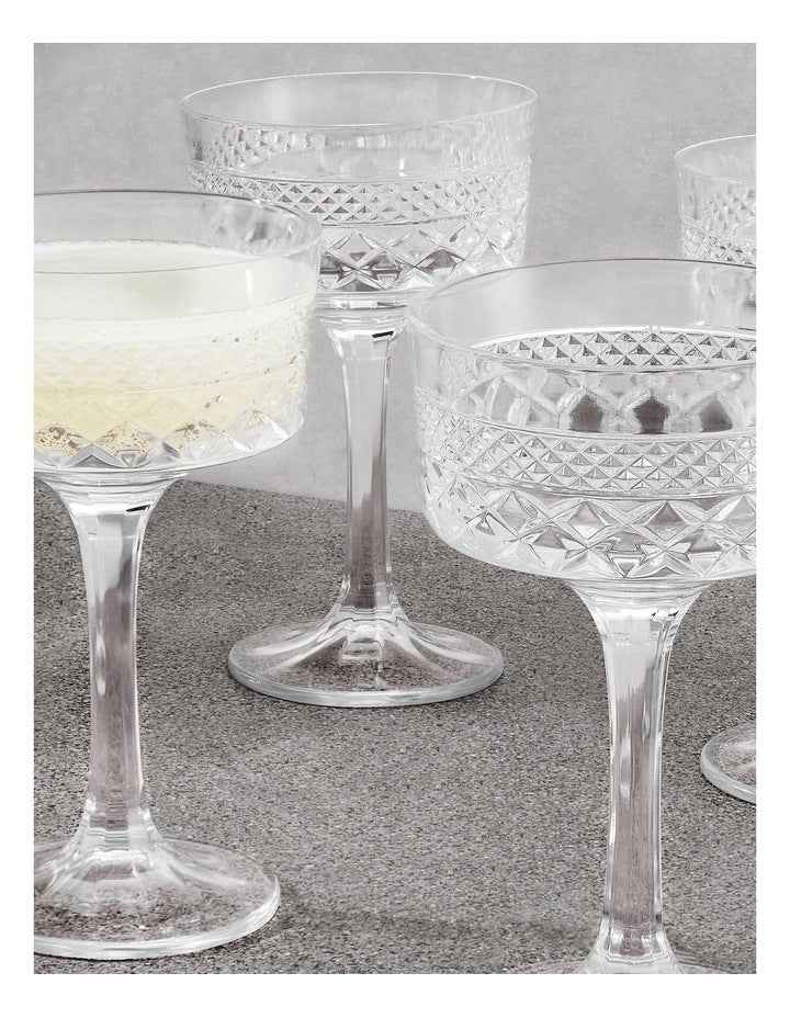 Speakeasy Coupe Glass 280ml Set of 4 Gift Boxed in Clear
