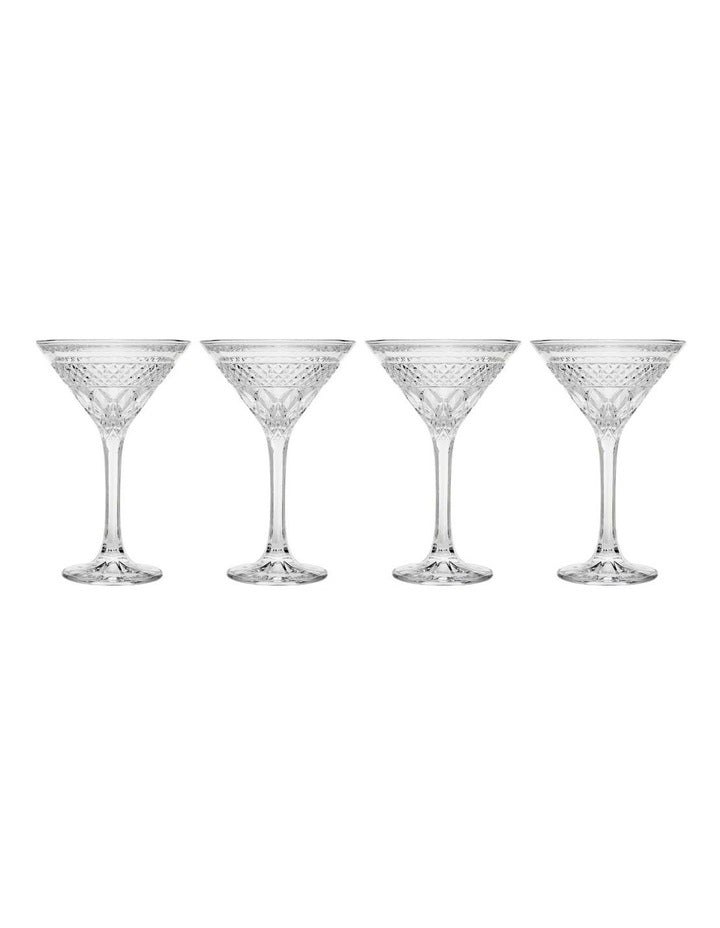 Speakeasy Martini Glass 180ml Set of 4 Gift Boxed in Clear