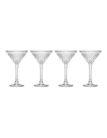 Speakeasy Martini Glass 180ml Set of 4 Gift Boxed in Clear