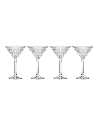 Speakeasy Martini Glass 180ml Set of 4 Gift Boxed in Clear