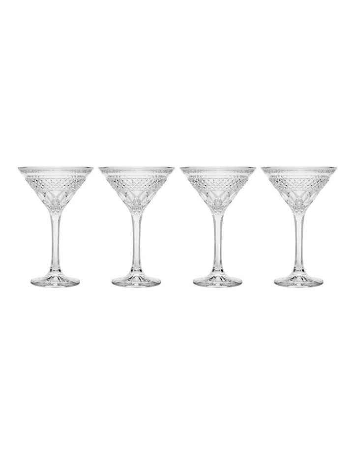 Speakeasy Martini Glass 180ml Set of 4 Gift Boxed in Clear