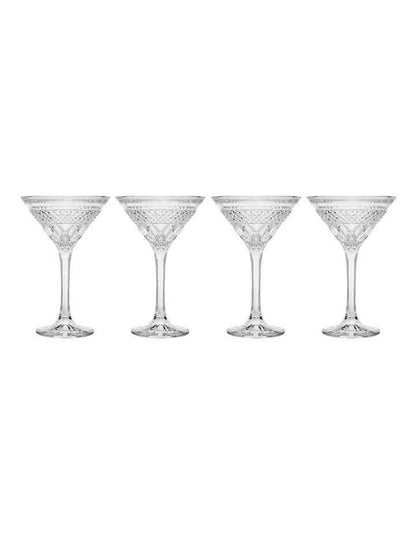 Speakeasy Martini Glass 180ml Set of 4 Gift Boxed in Clear