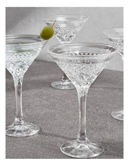 Speakeasy Martini Glass 180ml Set of 4 Gift Boxed in Clear
