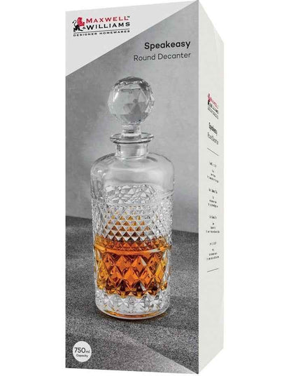 Speakeasy Round Decanter 750ml Gift Boxed