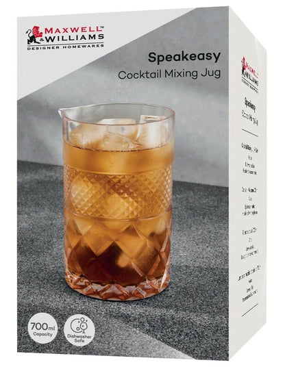 Speakeasy Glass Cocktail Mixing Jug 700ml Gift Boxed in Clear