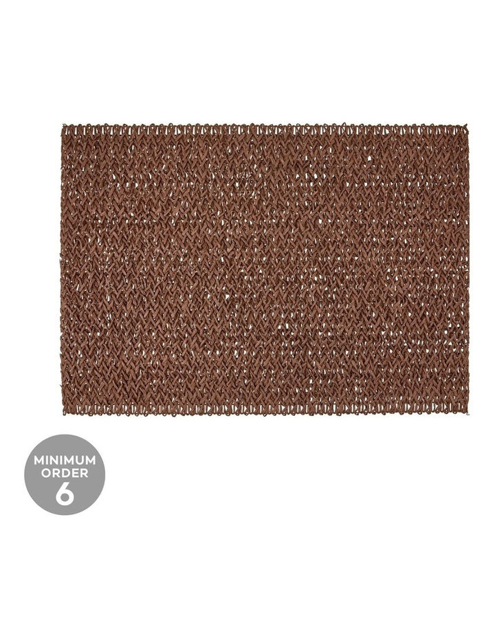 Table Accents Woven Placemat 45x30cm in Chocolate