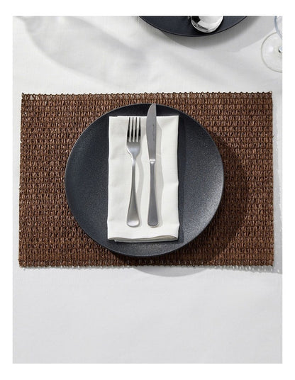 Table Accents Woven Placemat 45x30cm in Chocolate