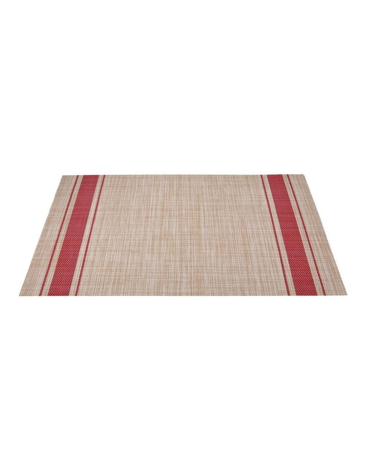 Table Accents Linen Look Placemat 45x30cm in Red
