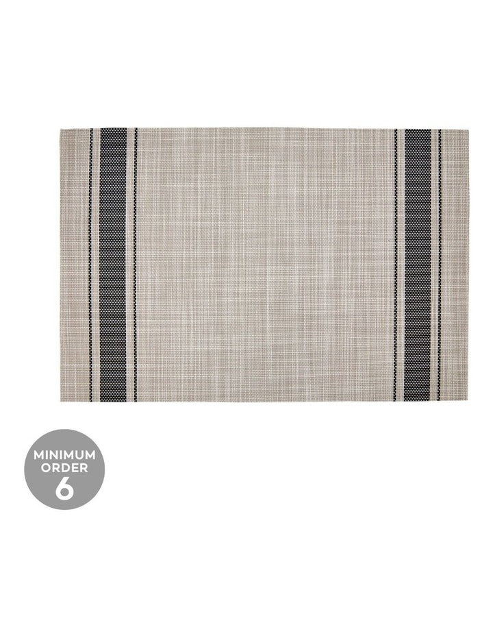 Table Accents Linen Look Placemat 45x30cm in Black