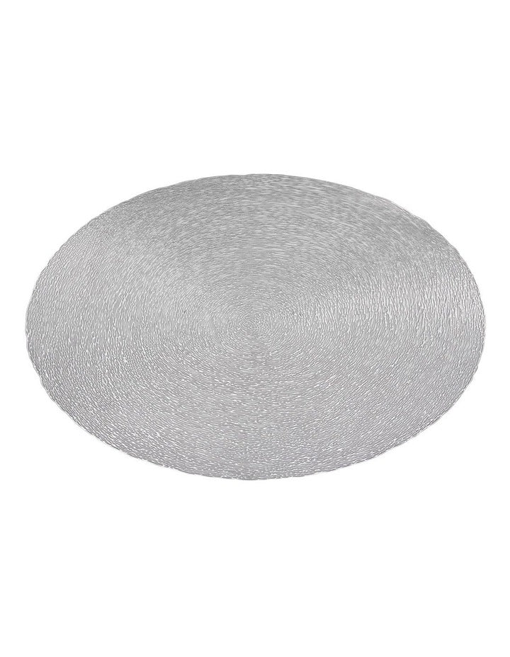 Table Accents Lace Metallic Round Placemat 38cm in Silver