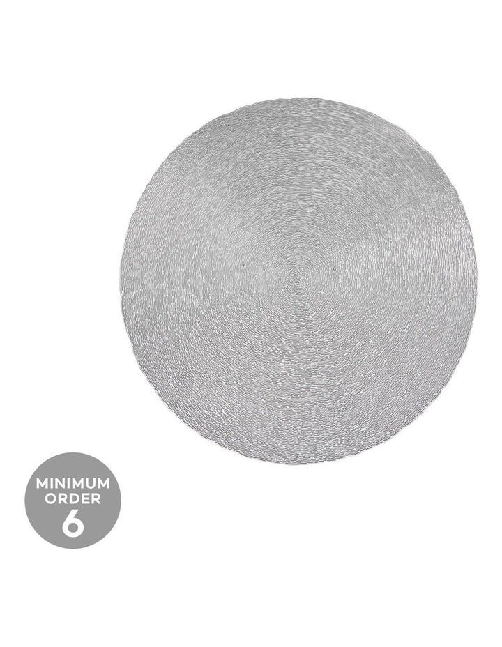 Table Accents Lace Metallic Round Placemat 38cm in Silver