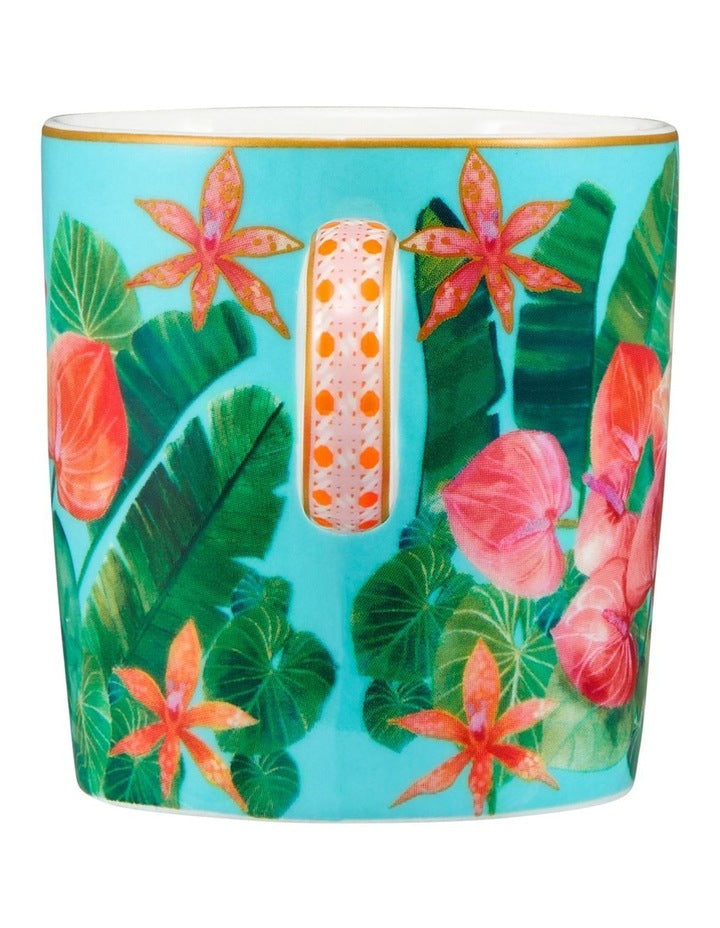 Teas & C's Tropicana Demi Cup & Saucer 100ml Set of 2 Gift Boxed in Blue