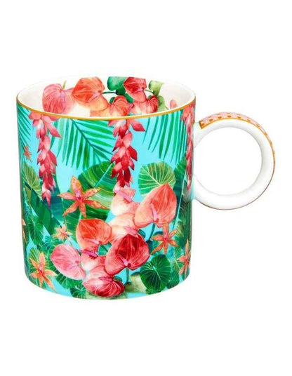 Teas & C's Tropicana Straight Mug 380ml Gift Boxed in Blue