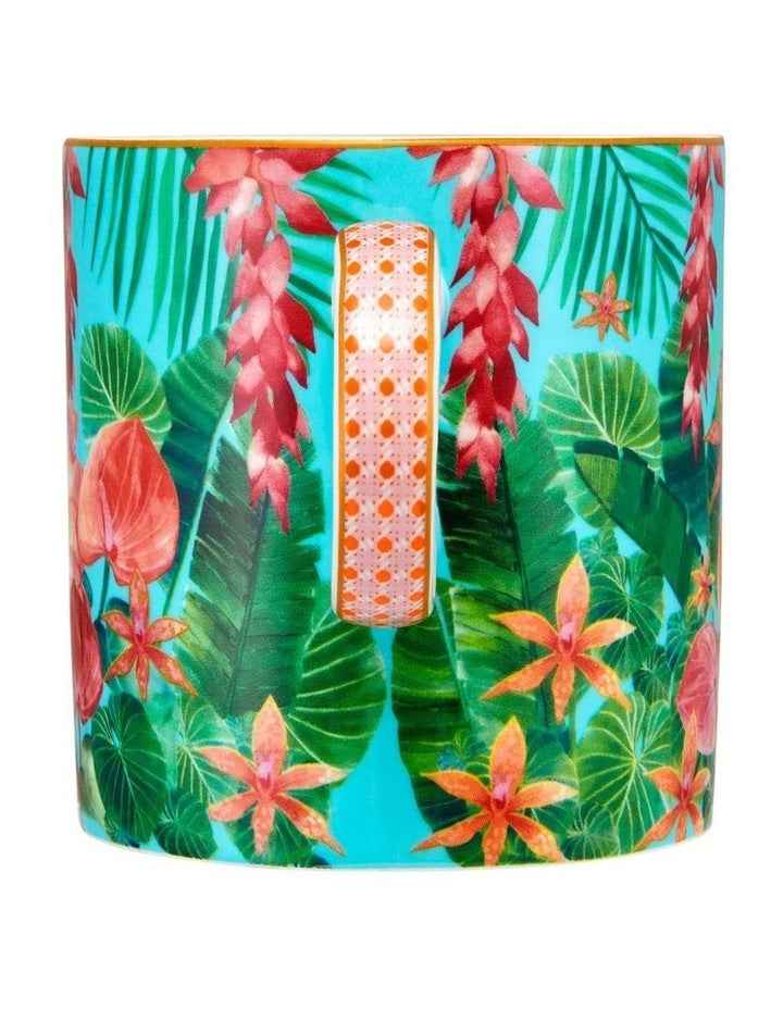 Teas & C's Tropicana Straight Mug 380ml Gift Boxed in Blue