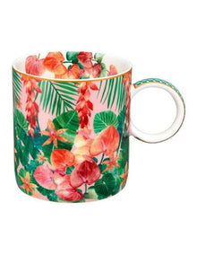 Teas & C's Tropicana Straight Mug 380ml Gift Boxed in Pink