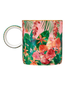 Teas & C's Tropicana Straight Mug 380ml Gift Boxed in Pink