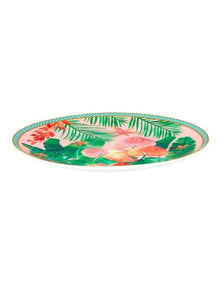 Teas And C's Tropicana Coupe Plate 19.5cm Gift Boxed in Pink