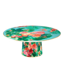 Teas & C's Tropicana Footed Cake Stand 20cm Gift Boxed in Blue