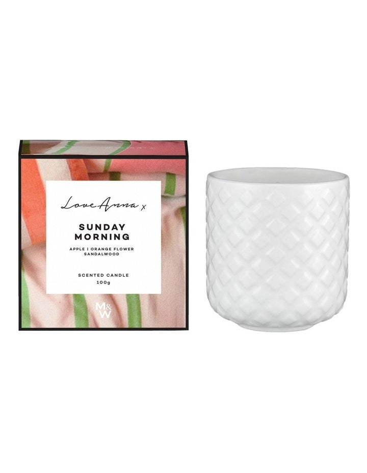 Scentimental Fragrance Candle 100g Sunday Mornings Gift Boxed in Multi