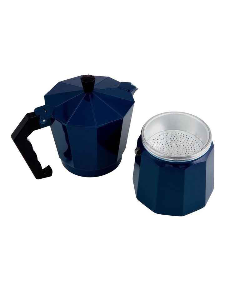 Blend Traditional Stovetop Espresso Maker 9cup Gift Boxed in Navy