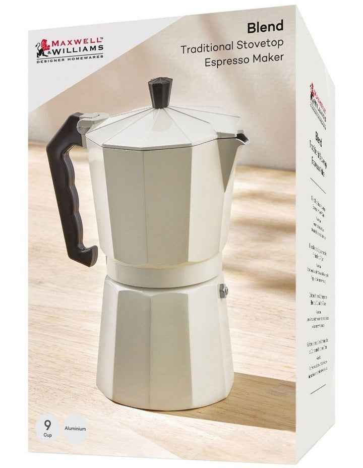 Blend Traditional Stovetop Espresso Maker 9cup Gift Boxed in Sand
