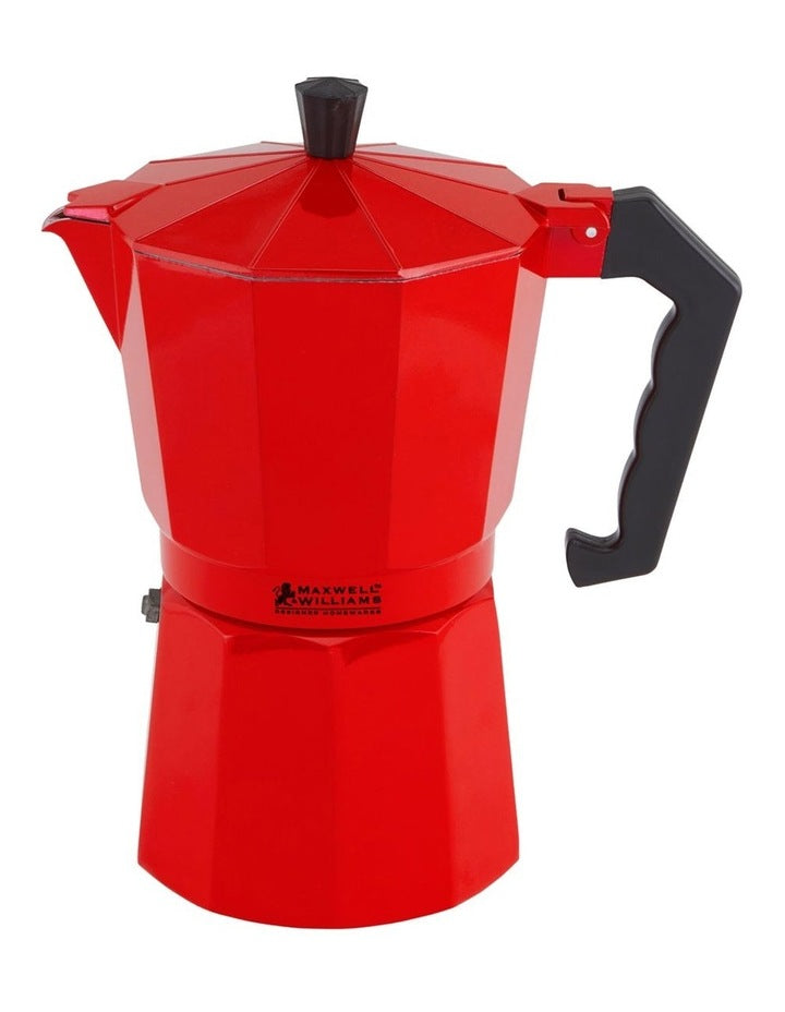 Blend Traditional Stovetop Espresso Maker 9cup Gift Boxed in Red