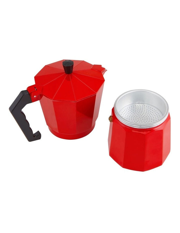 Blend Traditional Stovetop Espresso Maker 9cup Gift Boxed in Red