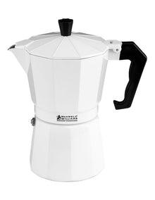 Blend Traditional Stovetop Espresso Maker 9cup Gift Boxed in White