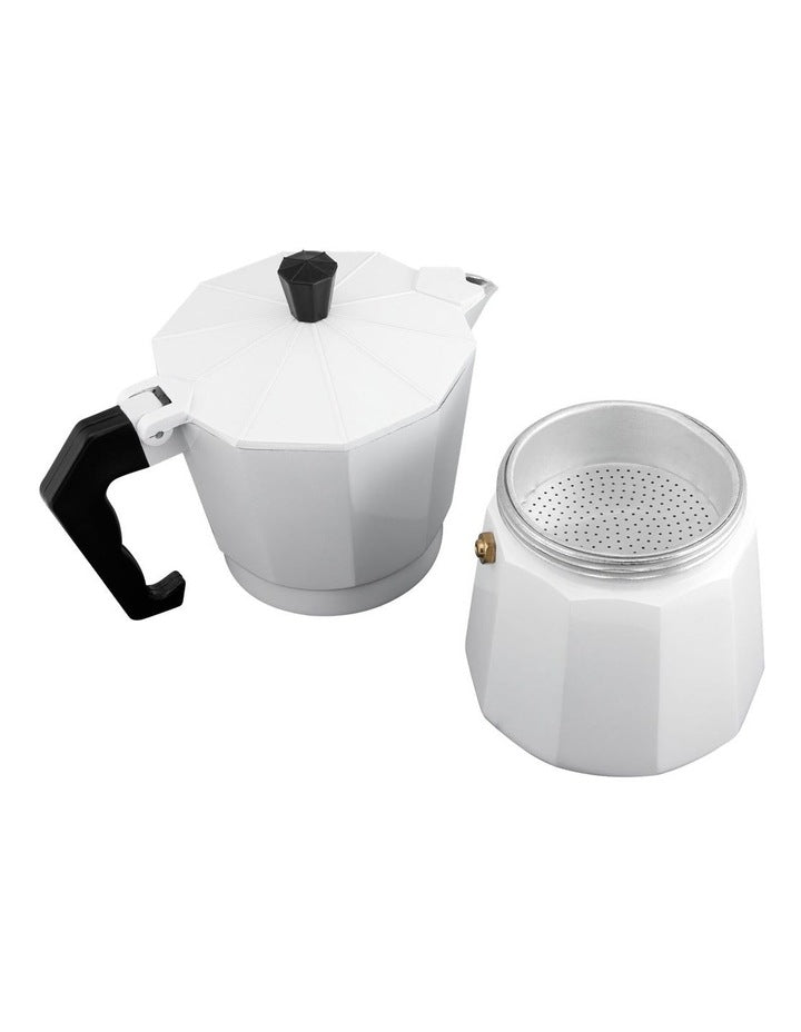 Blend Traditional Stovetop Espresso Maker 9cup Gift Boxed in White