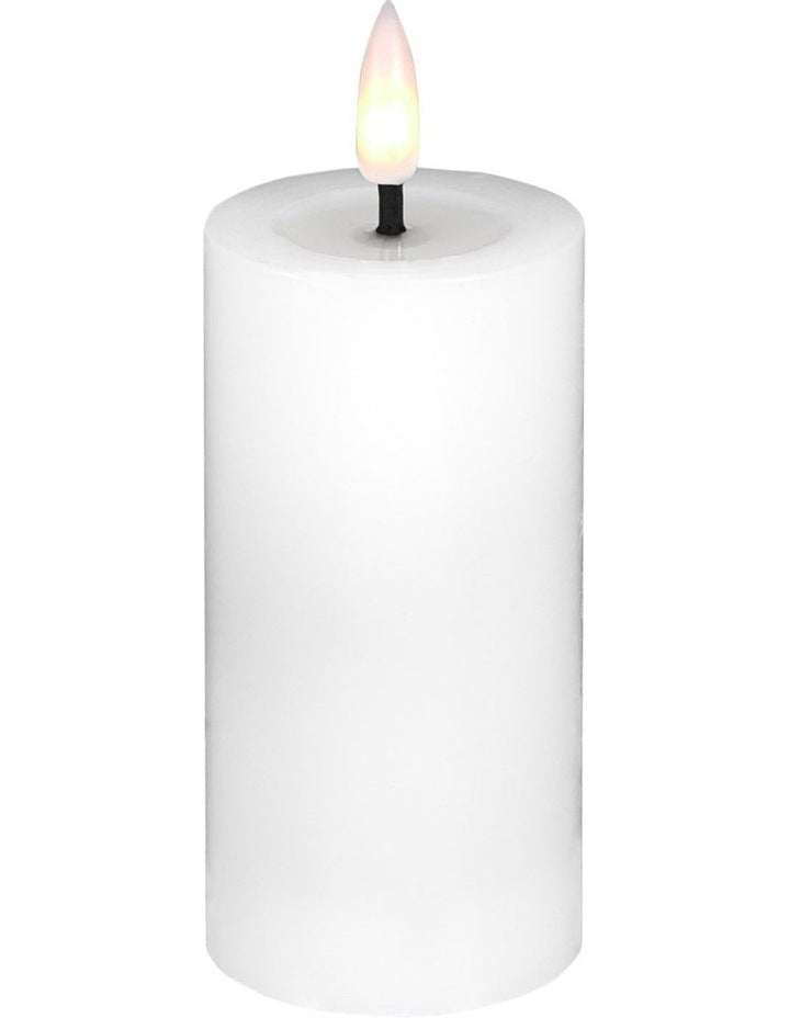 Let's Get Lit LED Flameless Wax Pillar Candle 5.5x10cm Gift Boxed in Natural