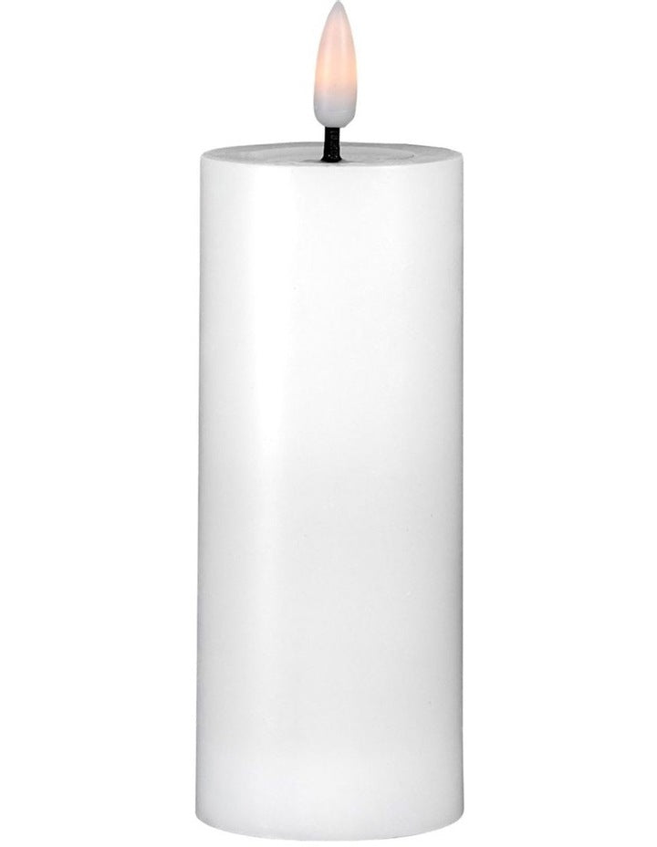 Let's Get Lit LED Flameless Wax Pillar Candle 5.5x12.5cm Gift Boxed in Natural