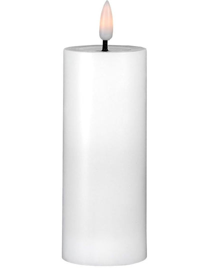 Let's Get Lit LED Flameless Wax Pillar Candle 5.5x12.5cm Gift Boxed in Natural