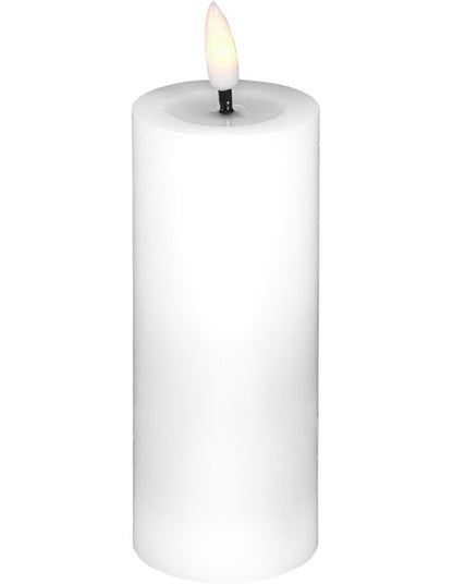 Let's Get Lit LED Flameless Wax Pillar Candle 5.5x12.5cm Gift Boxed in Natural
