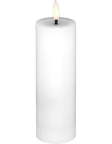 Let's Get Lit LED Flameless Wax Pillar Candle 5.5x15cm Natural Gift Boxed