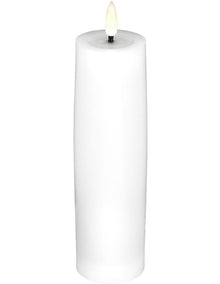 Let's Get Lit LED Flameless Wax Pillar Candle 5.5x17.5cm Gift Boxed in Natural