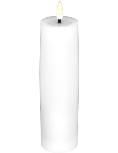 Let's Get Lit LED Flameless Wax Pillar Candle 5.5x17.5cm Gift Boxed in Natural