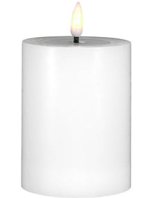 Let's Get Lit LED Flameless Wax Pillar Candle 7.5x10cm Gift Boxed in Natural