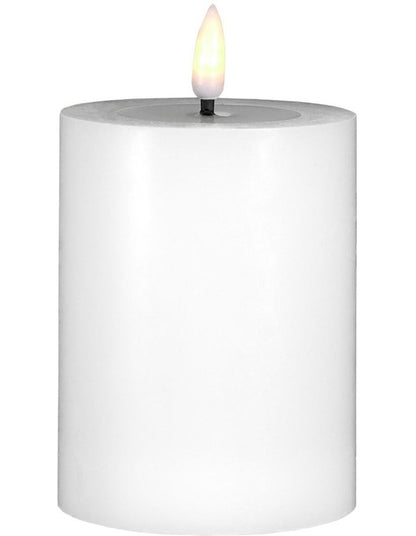 Let's Get Lit LED Flameless Wax Pillar Candle 7.5x10cm Gift Boxed in Natural