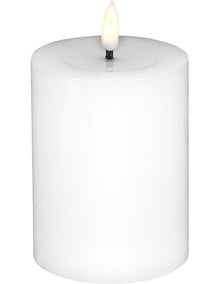 Let's Get Lit LED Flameless Wax Pillar Candle 7.5x10cm Gift Boxed in Natural