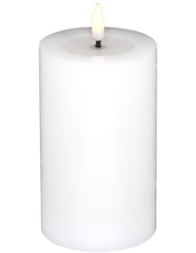 Let's Get Lit LED Flameless Wax Pillar Candle 7.5x12.5cm Gift Boxed in Natural