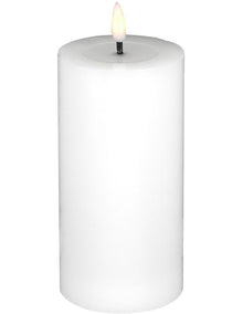 Let's Get Lit LED Flameless Wax Pillar Candle 7.5x15cm Gift Boxed in Natural