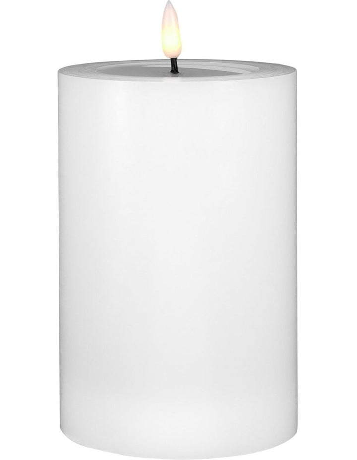 Let's Get Lit LED Flameless Wax Pillar Candle 10x15cm Natural Gift Boxed