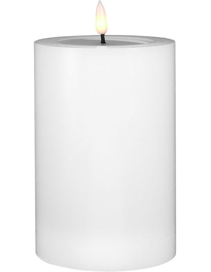 Let's Get Lit LED Flameless Wax Pillar Candle 10x15cm Natural Gift Boxed