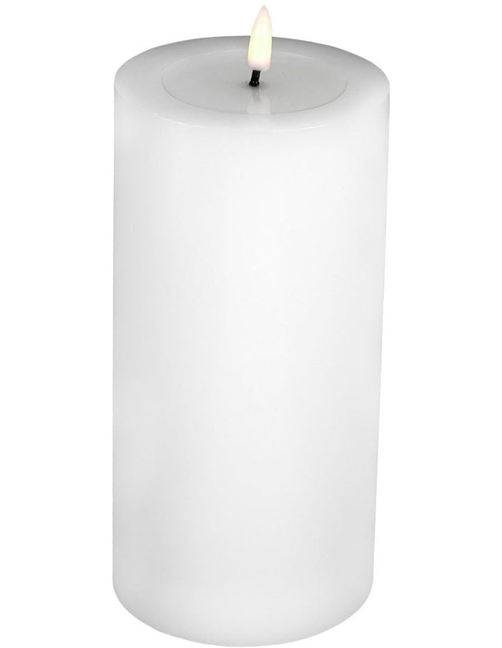 Let's Get Lit LED Flameless Wax Pillar Candle 10x20cm Gift Boxed in Natural