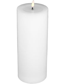 Let's Get Lit LED Flameless Wax Pillar Candle 10x25cm Natural Gift Boxed