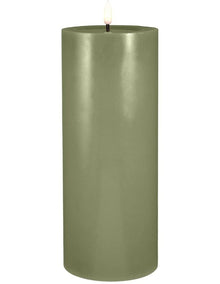 Let's Get Lit LED Flameless Wax Pillar Candle 10x25cm Pine Gift Boxed