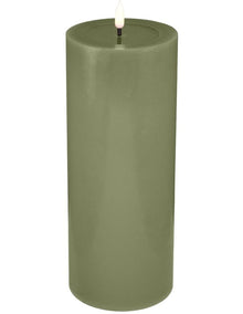 Let's Get Lit LED Flameless Wax Pillar Candle 10x25cm Pine Gift Boxed