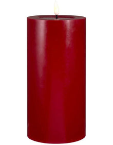 Let's Get Lit LED Flameless Wax Pillar Candle 10x20cm Cherry Gift Boxed