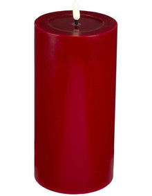 Let's Get Lit LED Flameless Wax Pillar Candle 10x20cm Cherry Gift Boxed